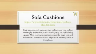 Sofa Cushions ppt