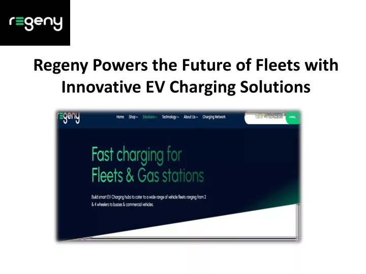 regeny powers the future of fleets with
