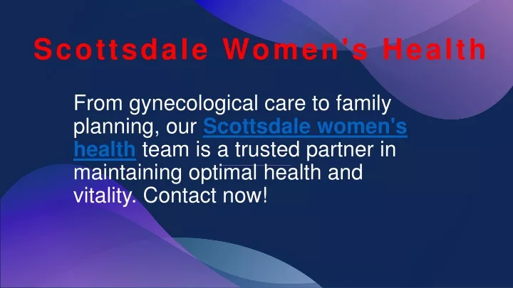 scottsdale women s health