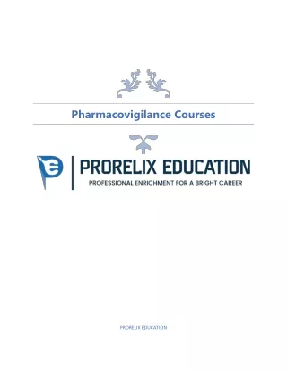 Pharmacovigilance courses