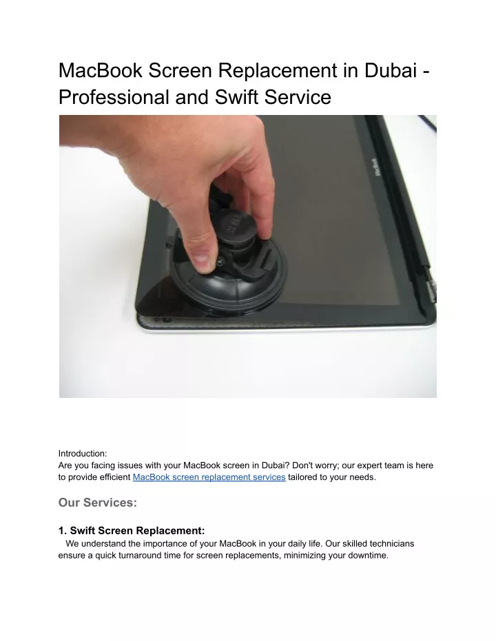 macbook screen replacement in dubai professional