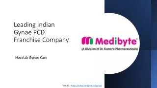 Leading Indian Gynae PCD Franchise Company - Medi Byte