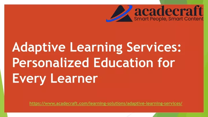adaptive learning services personalized education for every learner