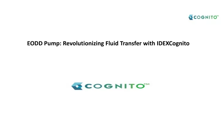 eodd pump revolutionizing fluid transfer with