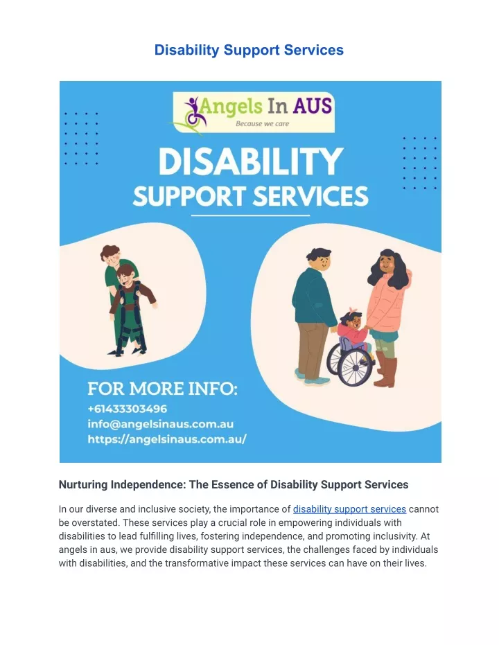 disability support services