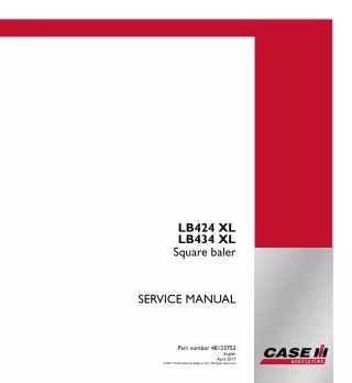 CASE IH LB424 XL Square baler Service Repair Manual
