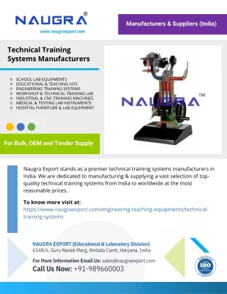 Technical Training Systems Manufacturers