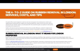Rubbish removal in London_ Services, costs, and tips