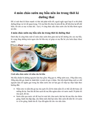 4 m n ch o s n m b u n n n trong th i k d ng thai