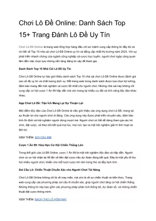 ch i l online danh s ch top