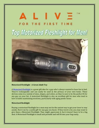 Top Motorized Fleshlight for Men