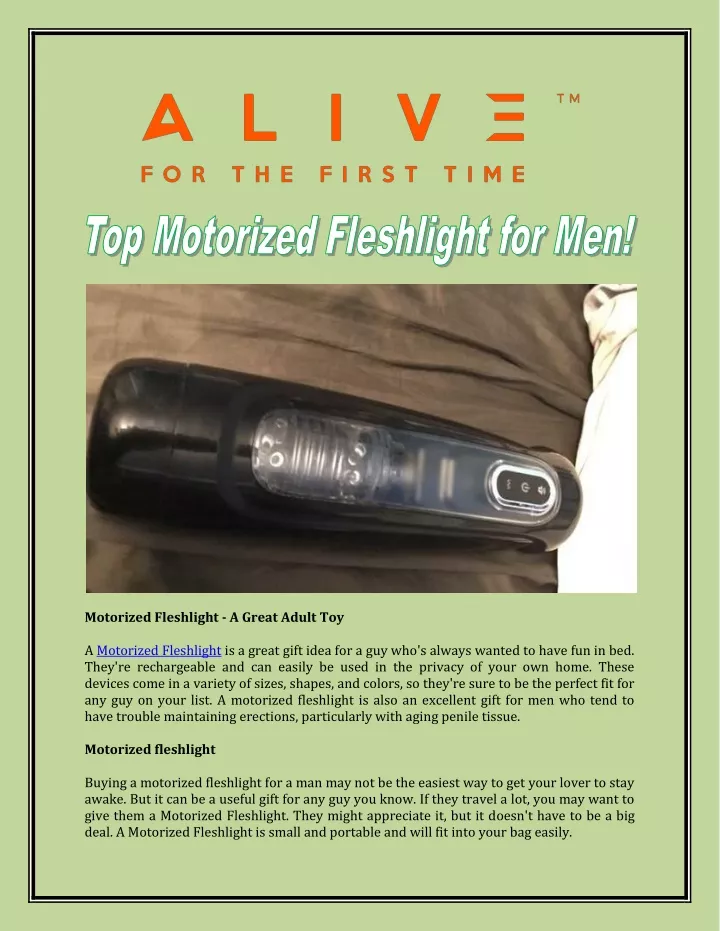 motorized fleshlight a great adult toy