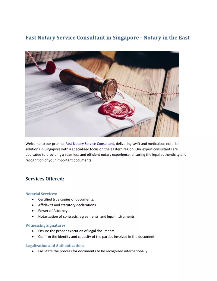 fast notary service consultant in singapore