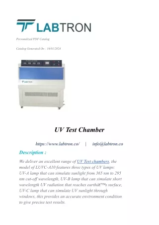UV Test Chamber