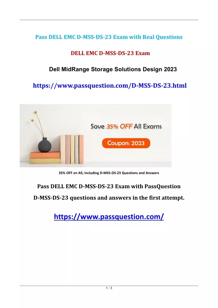 pass dell emc d mss ds 23 exam with real questions
