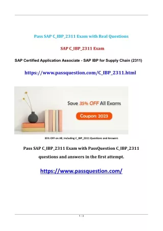 pass sap c ibp 2311 exam with real questions