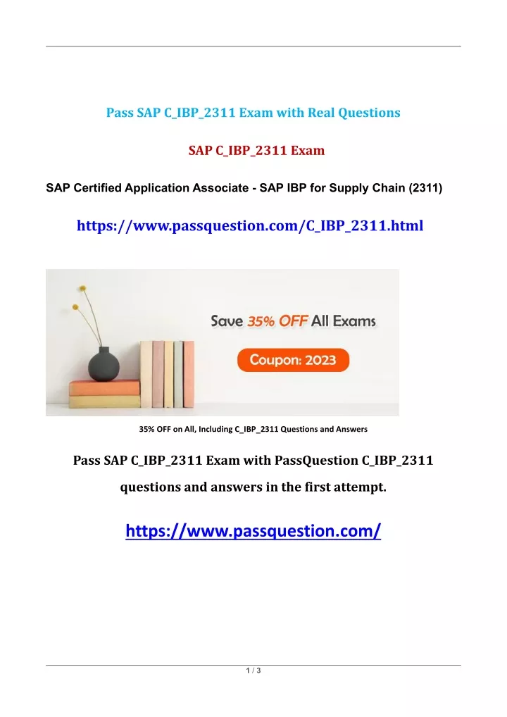 pass sap c ibp 2311 exam with real questions