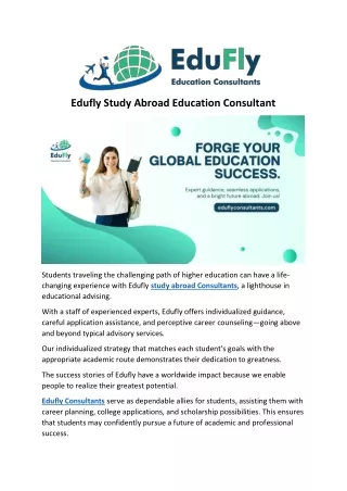 Edufly Study abroad Consultant