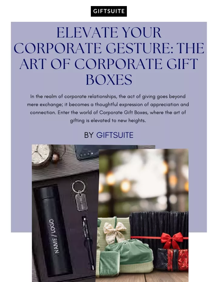 elevate your corporate gesture