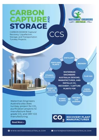 CARBON DIOXIDE CAPTURE PLANT for breweries distilleries.