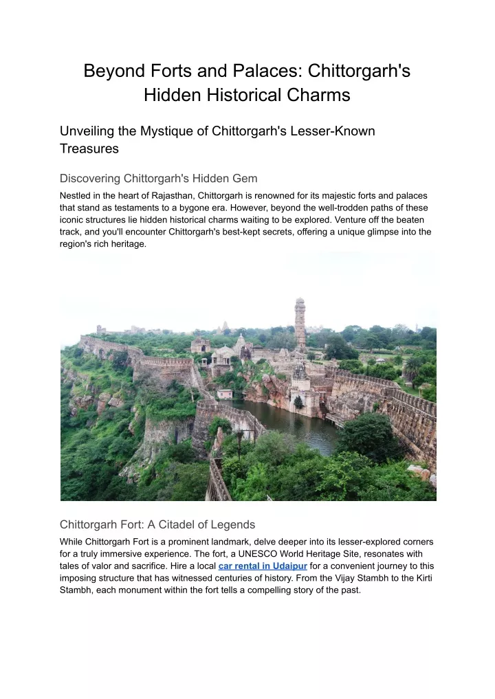 beyond forts and palaces chittorgarh s hidden