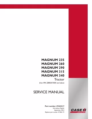 CASE IH MAGNUM 235 Tractor Service Repair Manual