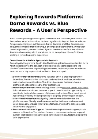 Exploring Rewards Platforms: Darna Rewards vs. Blue Rewards - A User's Perspecti