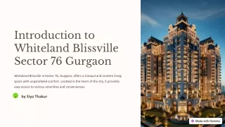 What Makes Whiteland Blissville Sector 76 the Perfect Real Estate Destination?