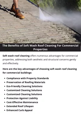 The Benefits of Soft Wash Roof Cleaning For Commercial Properties