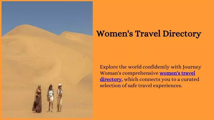 women s travel directory