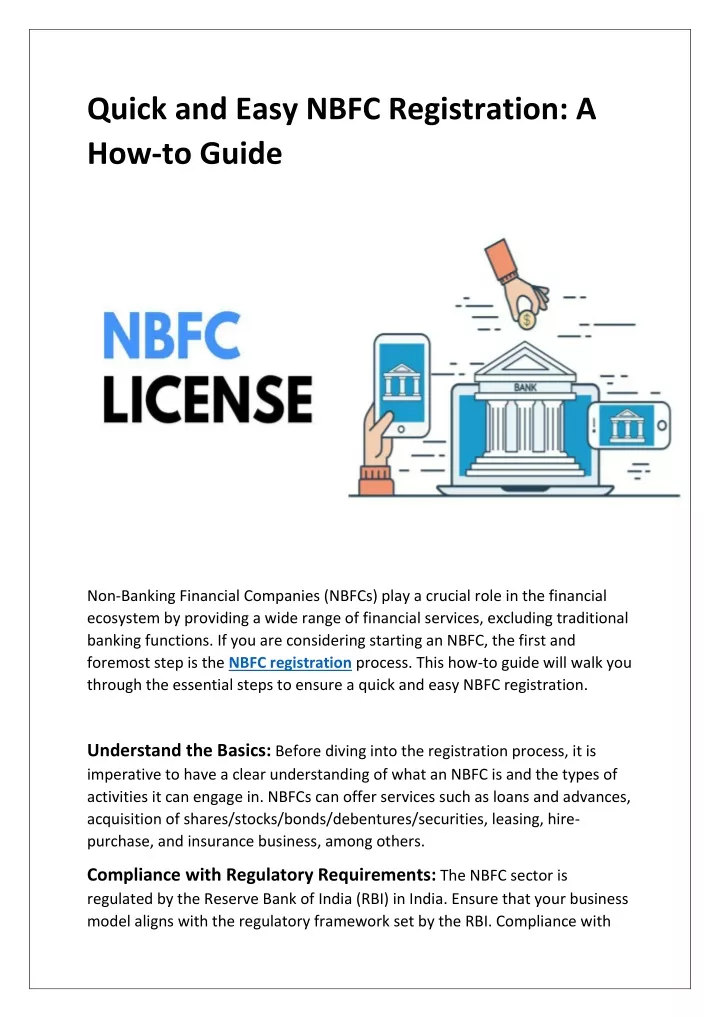 quick and easy nbfc registration a how to guide