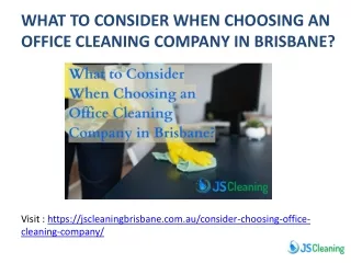 What to Consider When Choosing an Office Cleaning Company in Brisbane