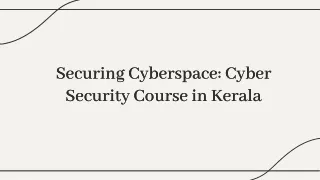 CYBER SECURITY COURSE IN KERALA