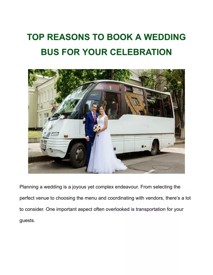 top reasons to book a wedding