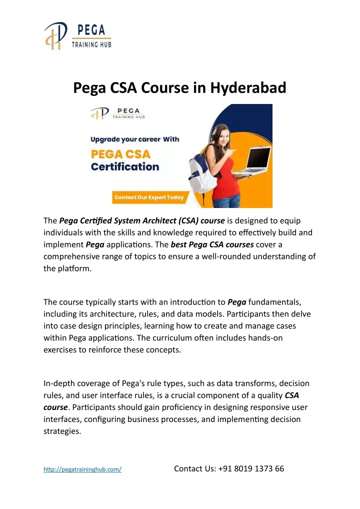 pega csa course in hyderabad