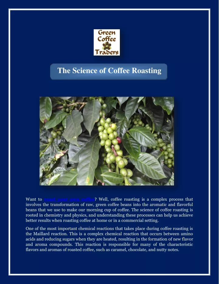 the science of coffee roasting