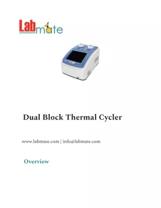 dual block thermal cycler