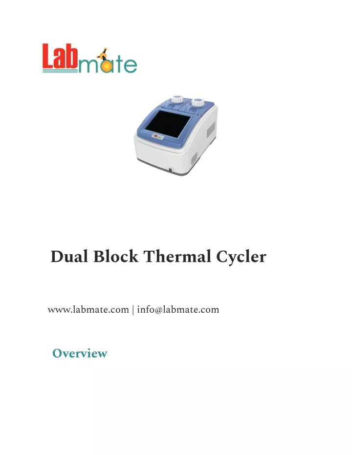 dual block thermal cycler