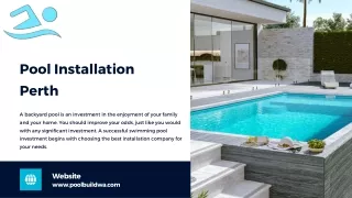 Pool Installation Perth | Pool Build WA