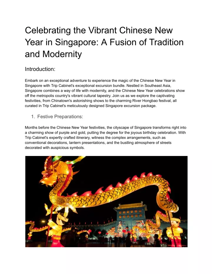 PPT - Celebrating the Vibrant Chinese New Year in Singapore_ A Fusion of Tradition and Modernity 