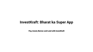 Investments, Fixed Deposits, Personal Loans, and More from Investkraft