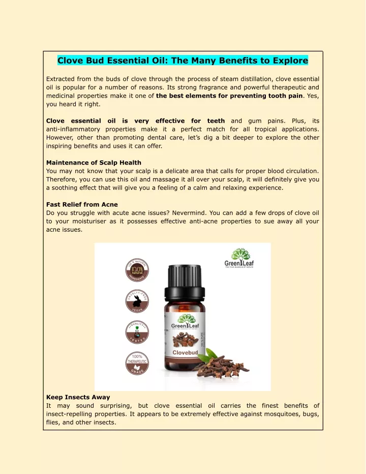 clove bud essential oil the many benefits