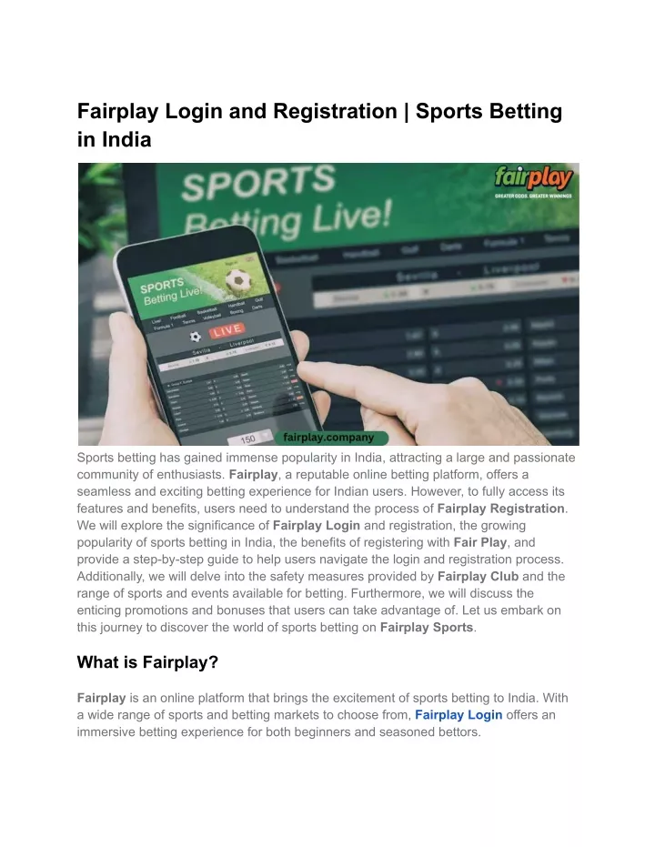 fairplay login and registration sports betting