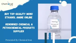 Buy Top-Quality Mono Ethanol Amine Online