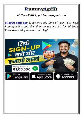 All Teen Patti App | Rummyagent.com