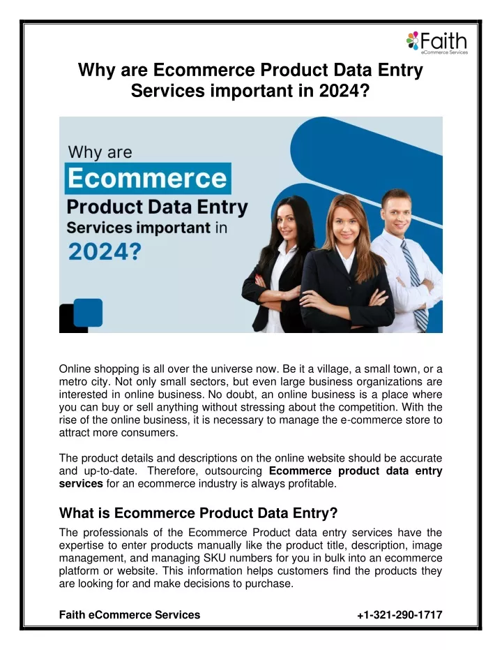 why are ecommerce product data entry services