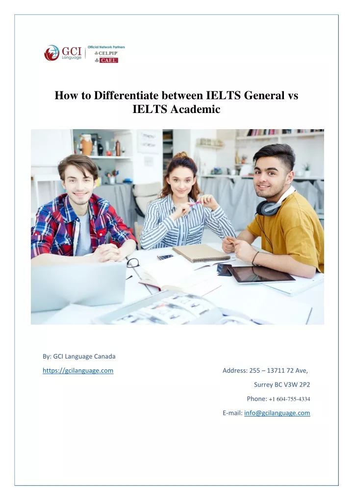 how to differentiate between ielts general