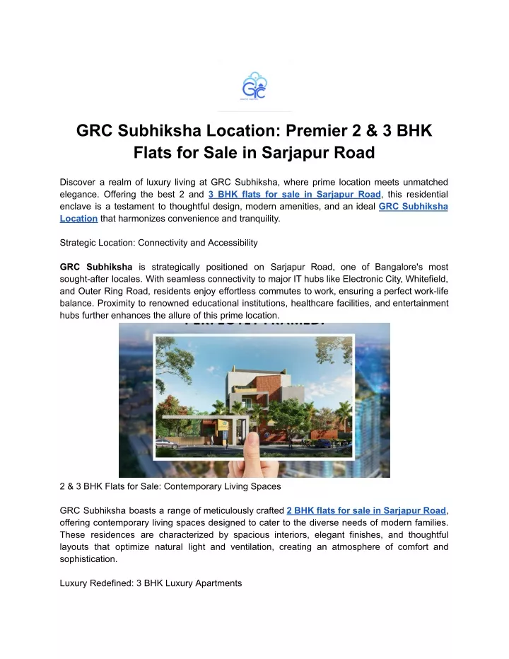 grc subhiksha location premier 2 3 bhk flats