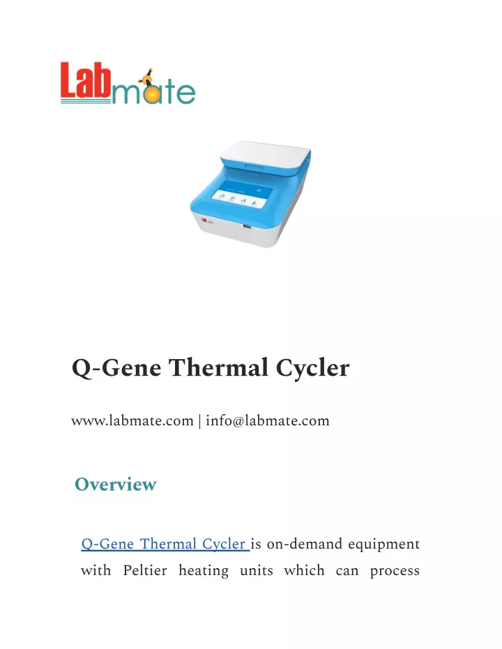 q gene thermal cycler