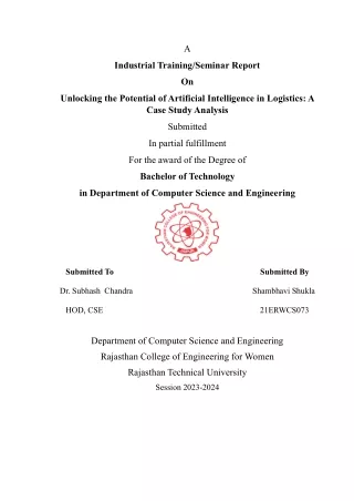 Unlocking the Potential of Artificial Intelligence in Logistics A Case Study Analysis